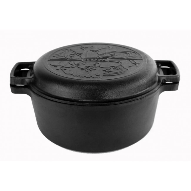 Cast iron pot 6 liter with cast iron lid Iron saucepan