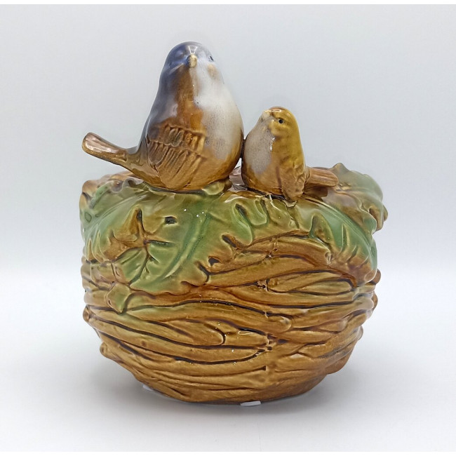 Ceramic flower pot, Birds