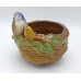 Ceramic flower pot, Birds