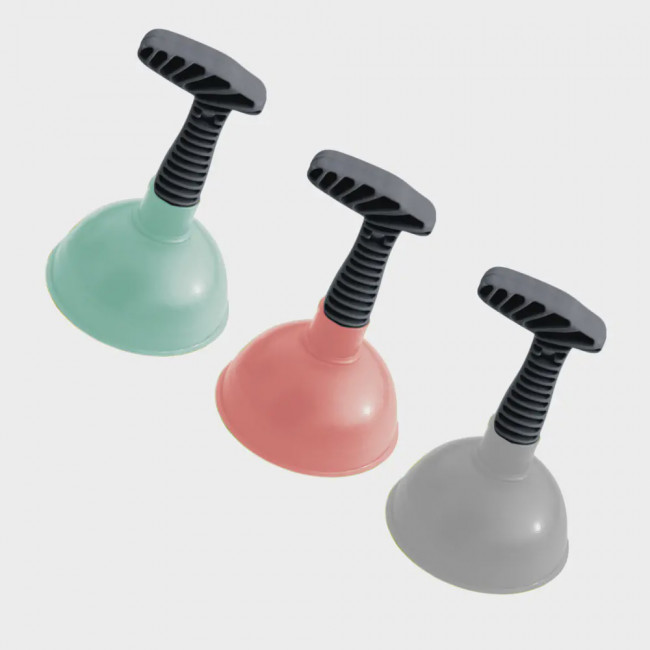 Plunger with plastic holder