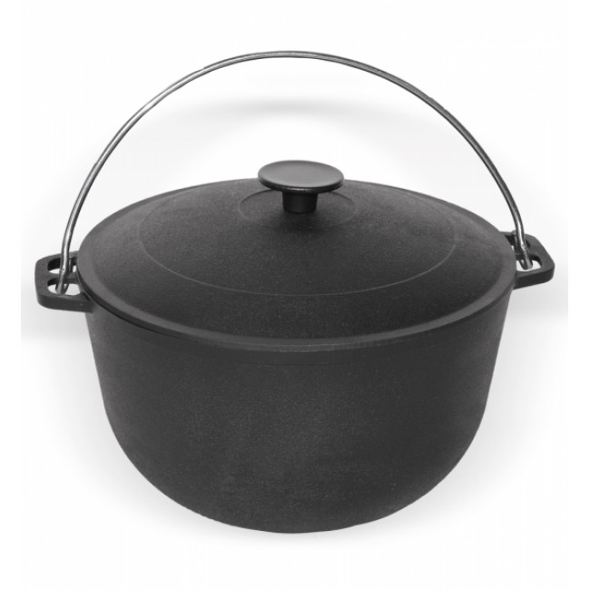 Cast Iron pot 10,0L with lid Iron saucepan